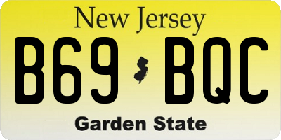 NJ license plate B69BQC