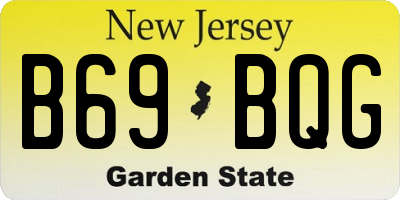NJ license plate B69BQG