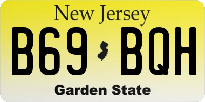 NJ license plate B69BQH