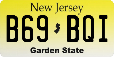NJ license plate B69BQI