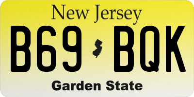 NJ license plate B69BQK
