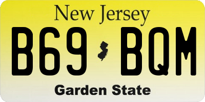 NJ license plate B69BQM