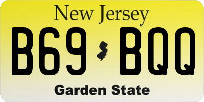 NJ license plate B69BQQ