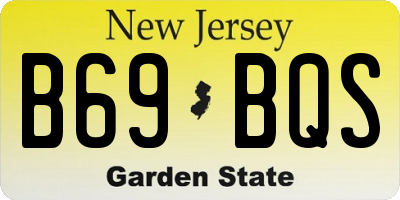 NJ license plate B69BQS