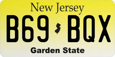 NJ license plate B69BQX