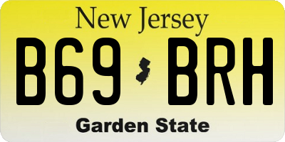 NJ license plate B69BRH