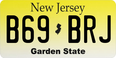 NJ license plate B69BRJ