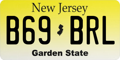 NJ license plate B69BRL