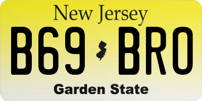 NJ license plate B69BRO