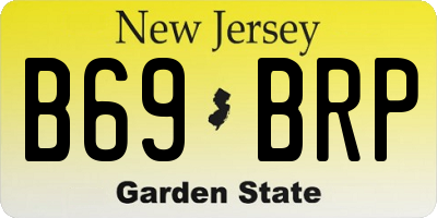 NJ license plate B69BRP