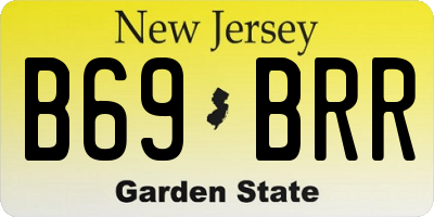 NJ license plate B69BRR