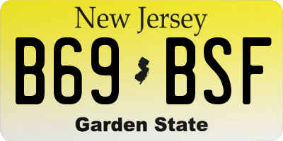 NJ license plate B69BSF