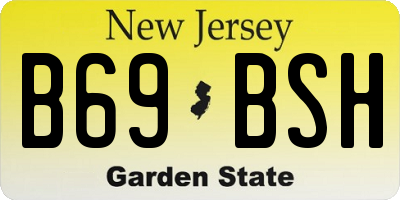 NJ license plate B69BSH
