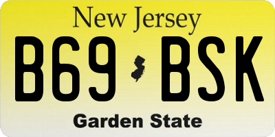 NJ license plate B69BSK