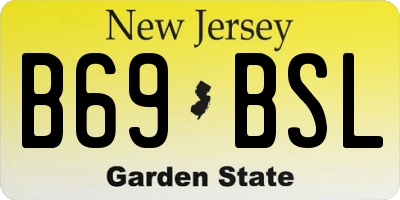 NJ license plate B69BSL