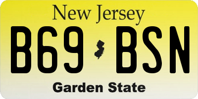 NJ license plate B69BSN