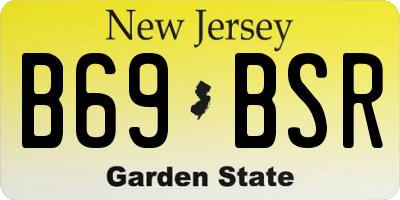 NJ license plate B69BSR