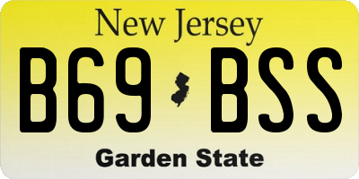 NJ license plate B69BSS