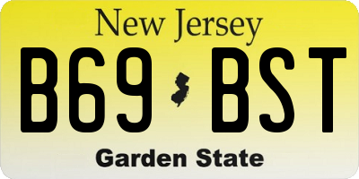 NJ license plate B69BST