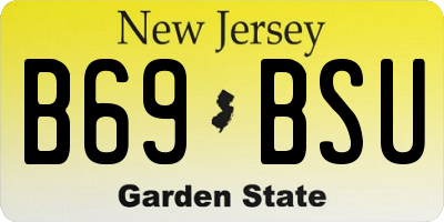 NJ license plate B69BSU
