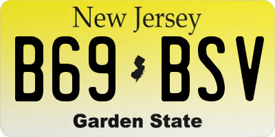 NJ license plate B69BSV