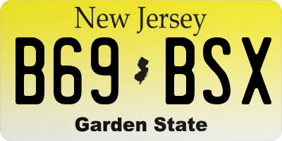 NJ license plate B69BSX