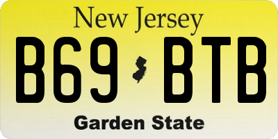NJ license plate B69BTB