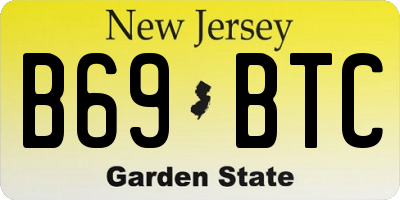 NJ license plate B69BTC