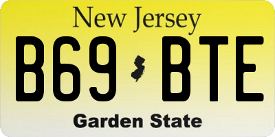 NJ license plate B69BTE