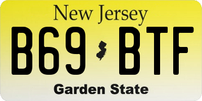 NJ license plate B69BTF