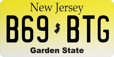 NJ license plate B69BTG