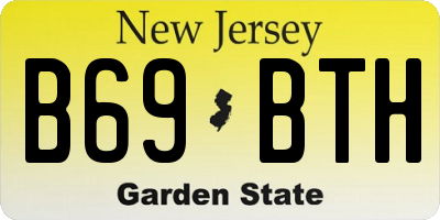 NJ license plate B69BTH