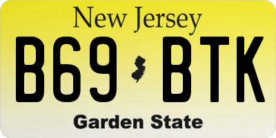NJ license plate B69BTK