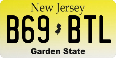 NJ license plate B69BTL