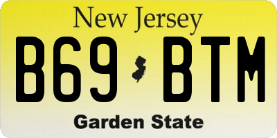 NJ license plate B69BTM