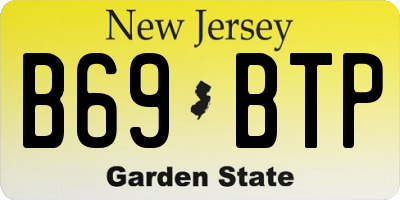 NJ license plate B69BTP