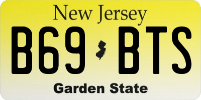 NJ license plate B69BTS