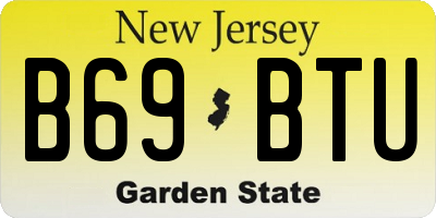 NJ license plate B69BTU