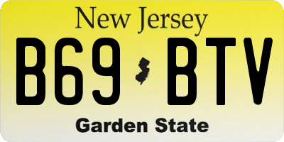 NJ license plate B69BTV
