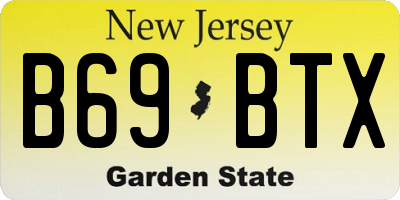 NJ license plate B69BTX