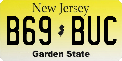 NJ license plate B69BUC