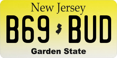 NJ license plate B69BUD