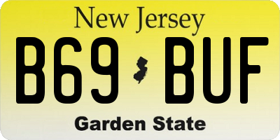 NJ license plate B69BUF