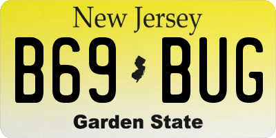 NJ license plate B69BUG