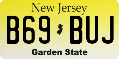 NJ license plate B69BUJ