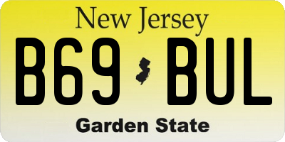 NJ license plate B69BUL