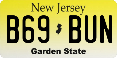 NJ license plate B69BUN
