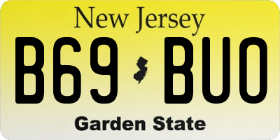 NJ license plate B69BUO
