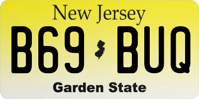 NJ license plate B69BUQ