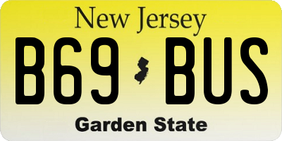 NJ license plate B69BUS